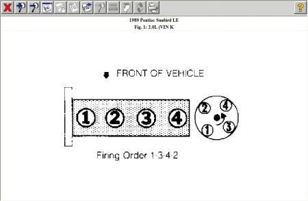 1989 Pontiac Sunbird Firing Order Engine Mechanical Problem 1989