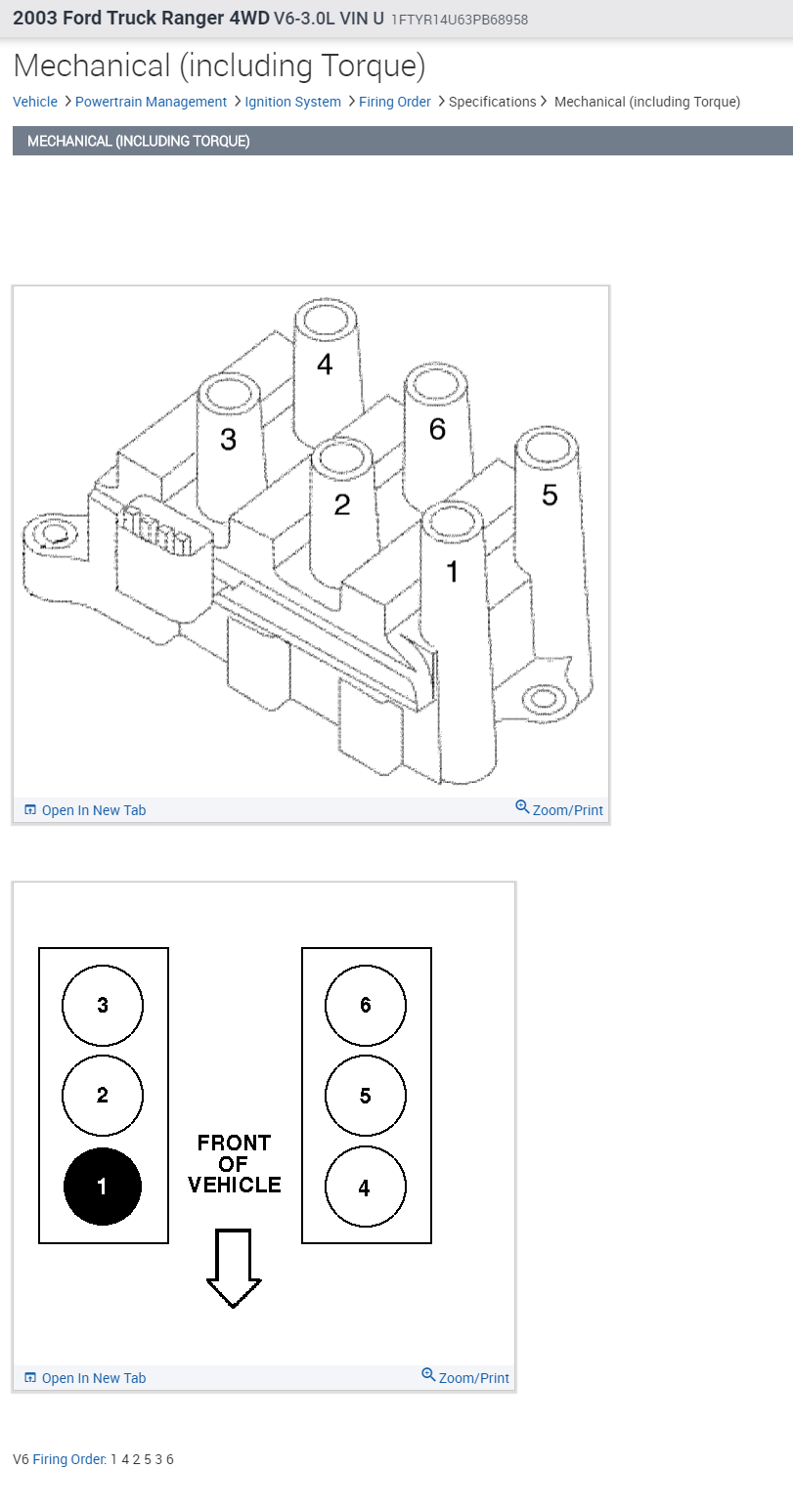 2003 Ford Taurus 3 0 V6 Firing Order Ford Firing Order