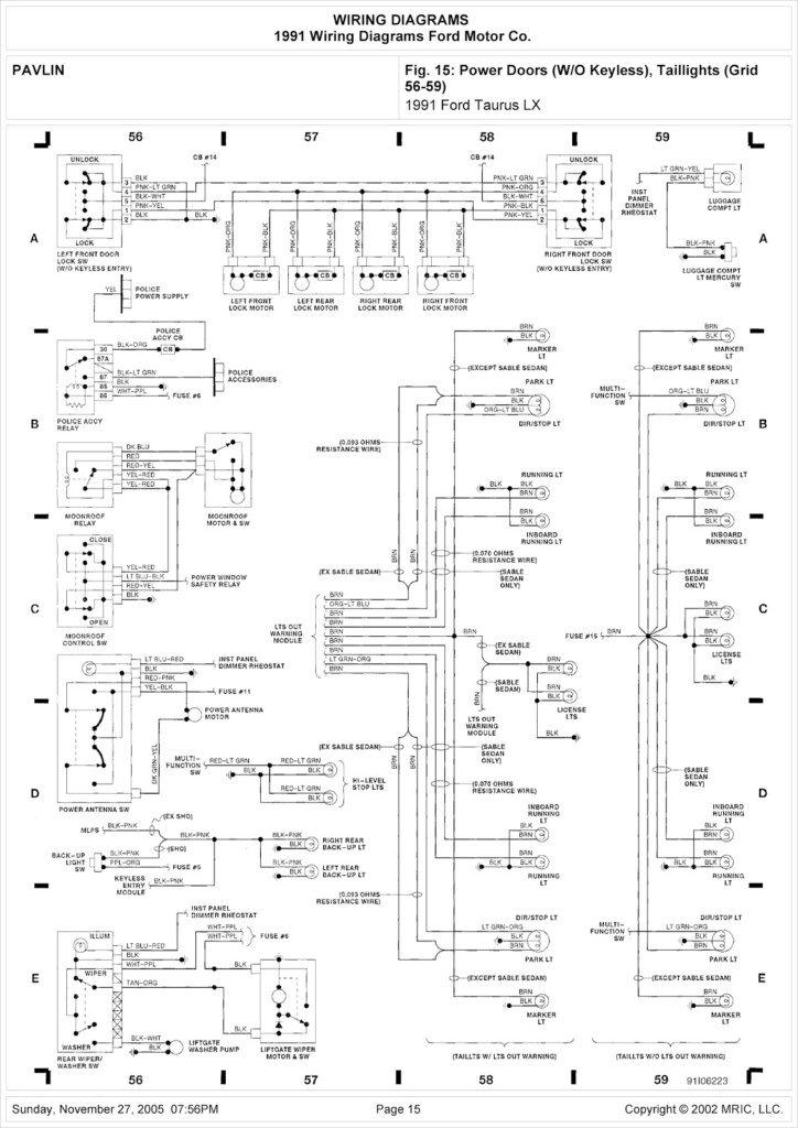 99 Ford Taurus Firing Order Wiring And Printable