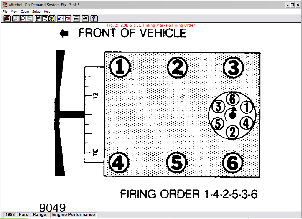 Does Anyone Have A Diagram Of The Firing Order For A 1988 Ford Ranger