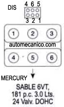 FORD Orden De Encendido Firing Order Vehiculos Motores 6 Cil 