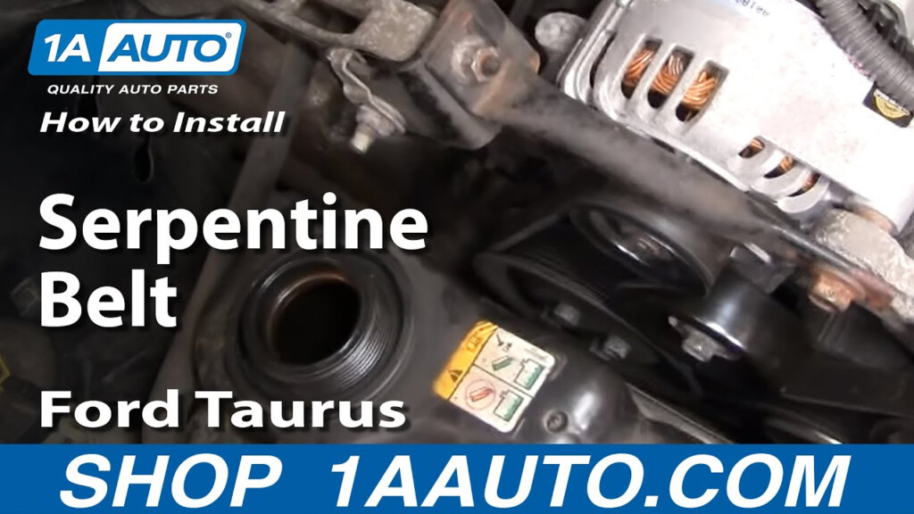 How To Install Replace Serpentine Belt Ford Taurus 3 0L V6 1AAuto 