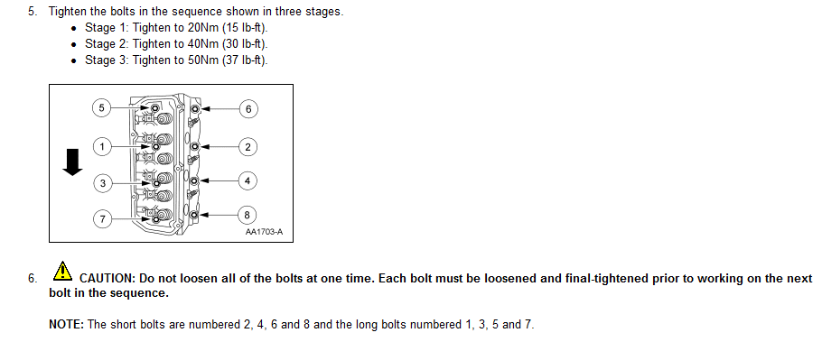 I Wanted To Know What Is The Torque Specification For Head Bolts On The 