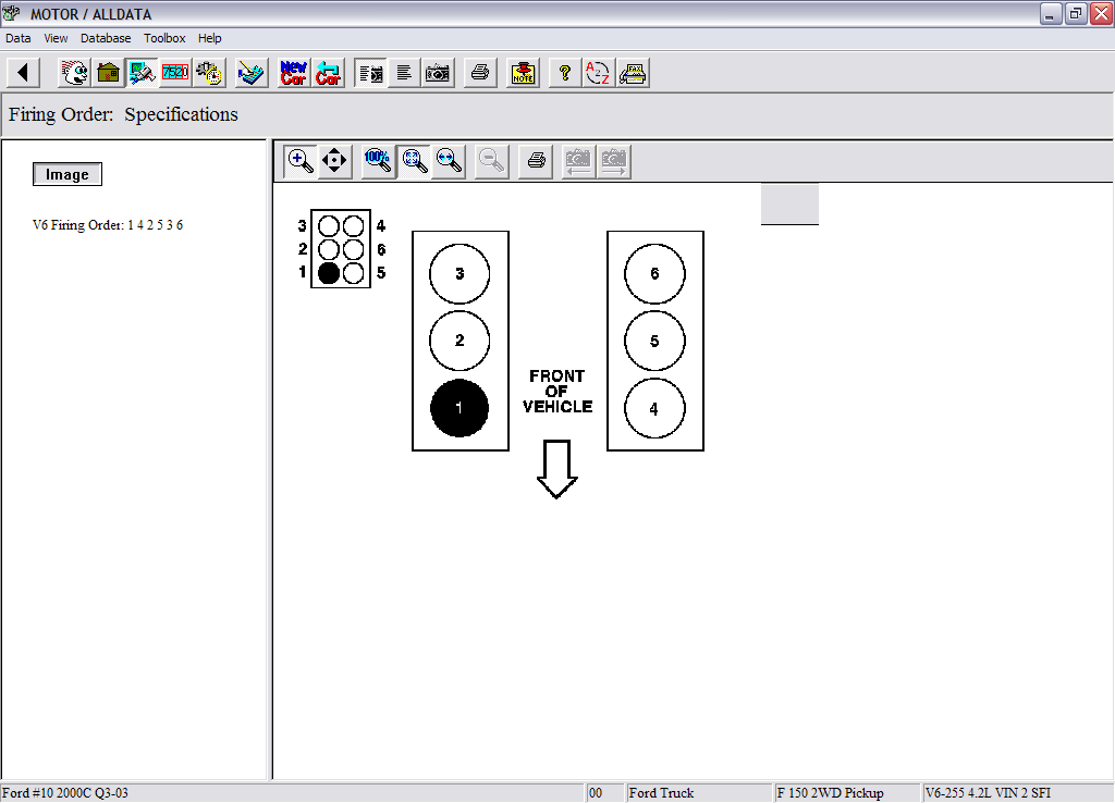 What Is The Firing Order For A 00 39 Ford F 150 With A 4 2 Engine 