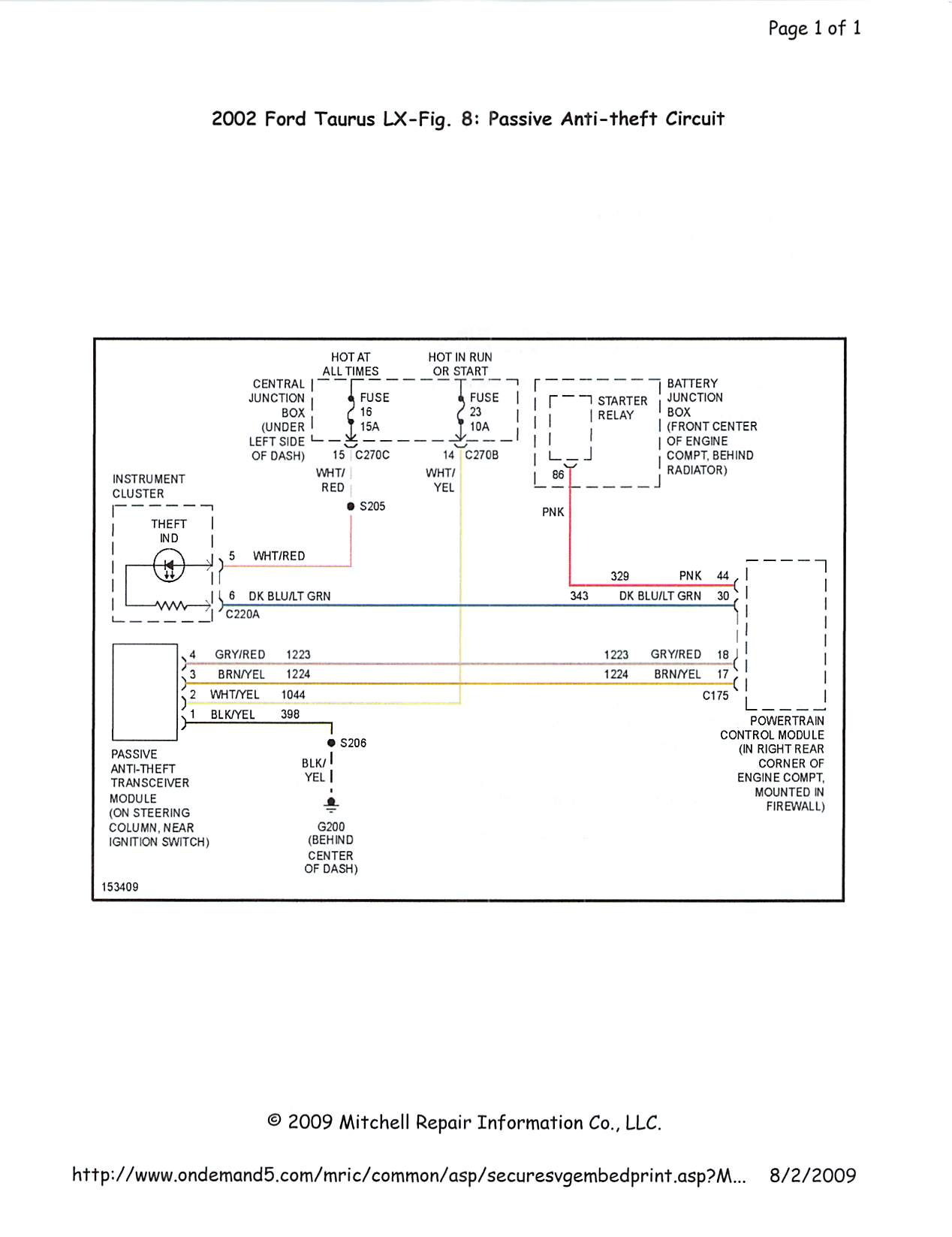 2008 Ford Taurus X Firing Order Wiring And Printable