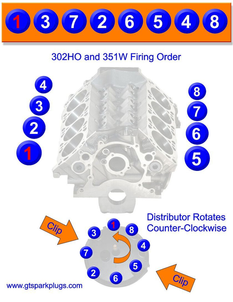 Ford 5 0L 302 HO And 351W Firing Order Engineering Automotive 