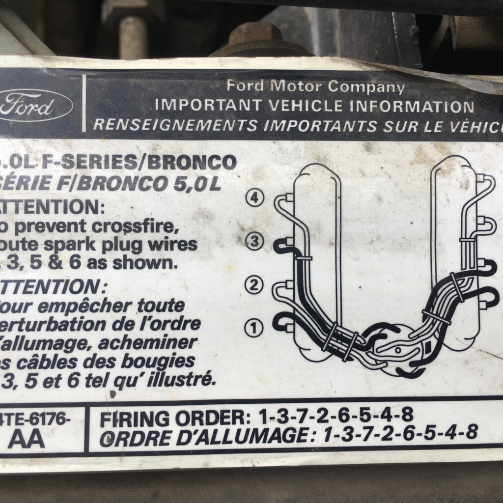 What Is The Firing Order For A 1992 Ford F150 With A 4 9 Wiring And 